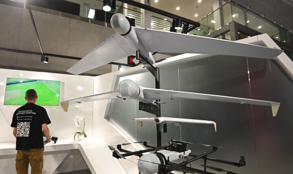 Беспилотные летательные аппараты, представленные на выставке в рамках Международного военно-технического форума "Армия-2022" в Конгрессно-выставочном центре "Патриот"