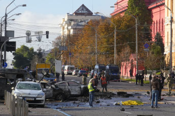 Последствия взрыва в Киеве, 10 октября 2022