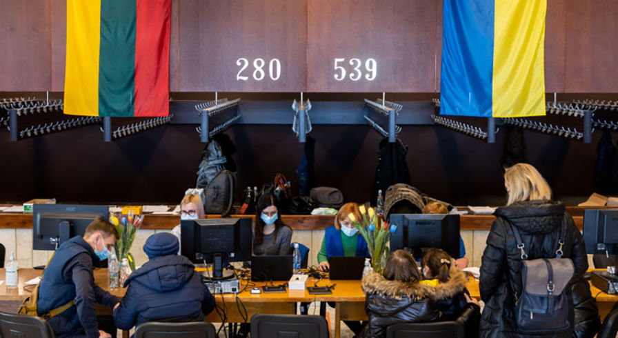 Регистрационный центр для украинцев в Литве, архивное фото