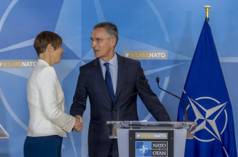 Керсти Кальюлайд и Генеральный секретарь НАТО Йенс Столтенберг
