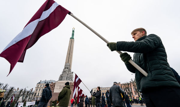 Шествие памяти легионеров СС в Риге, Латвия, 16 марта 2023
