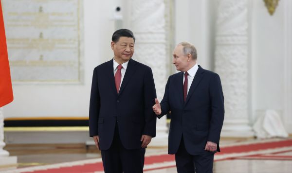 Президент РФ Владимир Путин и председатель КНР Си Цзиньпин во время встречи в Москве, 21 марта 2023