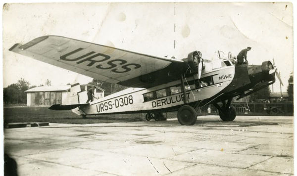 АНТ-9 советско-германской авиакомпании "Дерулюфт", Каунасский аэродром, 1935-1936 гг