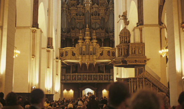 Вид на орган Рижского Домского собора, Латвийская ССР