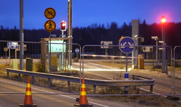 Вид на закрытое финское КПП Нуйямаа, 18 ноября 2023 год