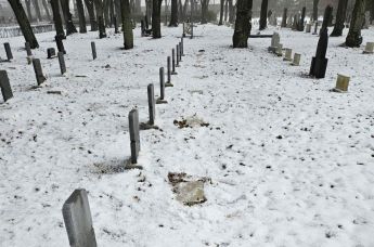 Осквернение надгробий на захоронениях красноармейцев на Таллинском военном кладбище