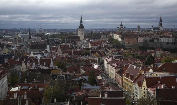 Вид на старый город в Таллине, Эстония