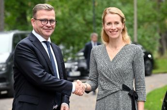 Премьер-министр Финляндии Петтери Орпо и премьер-министр Эстонии Кая Каллас, Хельсинки, 29 сентября 2023