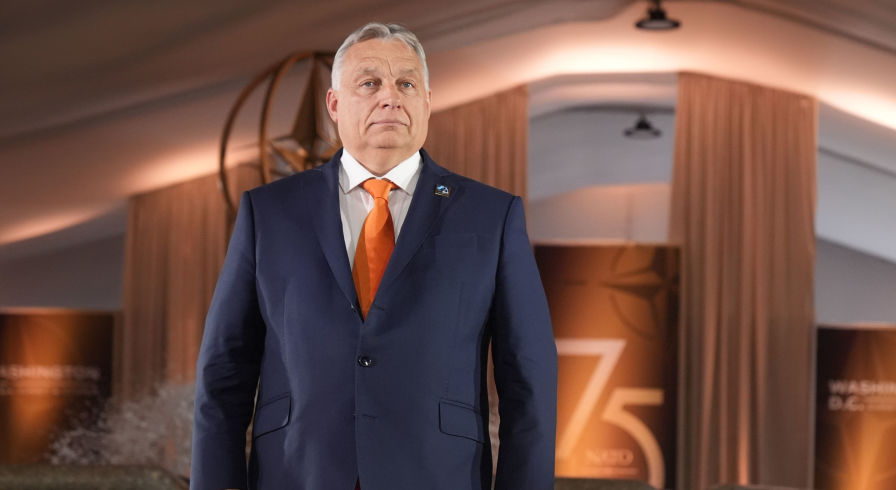 Премьер-министр Венгрии Виктор Орбан на саммите НАТО в Вашингтоне, 9 июля 2024 года