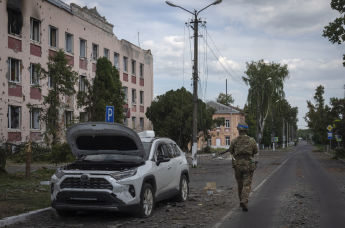 Украинский солдат  в Судже, Курская область, Россия, 16 августа 2024 года