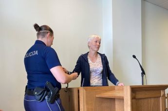 Елена Крейле во время судебного заседания 