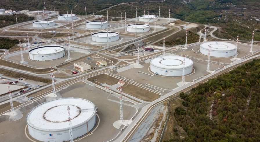 Нефтехранилище Каспийского трубопроводного консорциума (КТК-Р) в Краснодарском крае.  