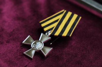 Знак отличия ордена Святого Георгия - "Георгиевский крест" 4-й степени
