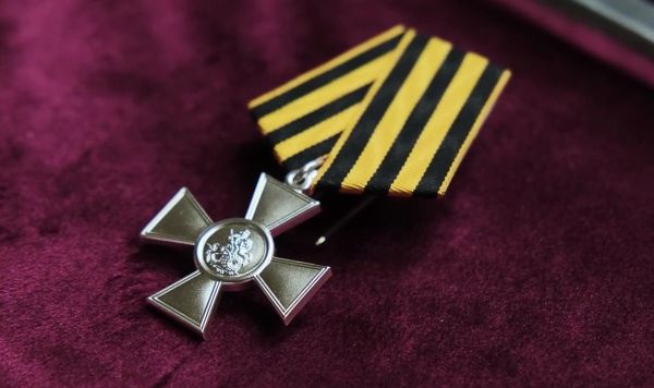 Знак отличия ордена Святого Георгия - "Георгиевский крест" 4-й степени