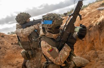 Литовские военные на учениях