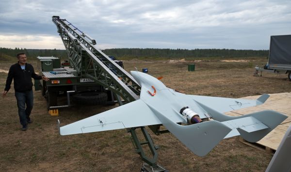 Малогабаритная крылатая ракета "Аскалон" на выставке вооружений на полигоне "Борисовский" в Минской области в рамках совместных стратегических учений вооруженных сил России и Белоруссии "Запад-2025"