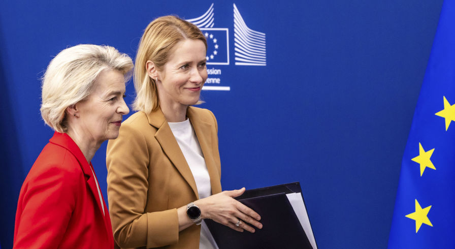 Председатель Европейской комиссии Урсула фон дер Ляйен и глава внешнеполитического ведомства Европейского союза Кая Каллас