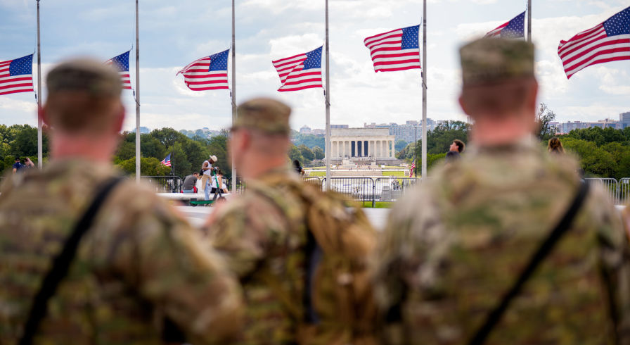 Солдаты Национальной гвардии США в Вашингтоне, округ Колумбия