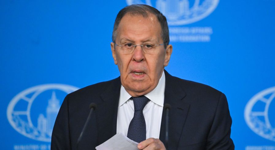 Пресс-конференция министра иностранных дел России Сергея Лаврова