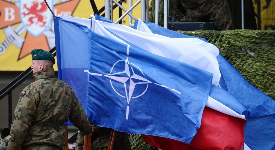 Церемония приветствия многонационального батальона НАТО под руководством США в польском Ожише