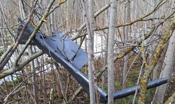 Украинский беспилотник, разбившийся на территории Латвии, 25 марта 2026 г.