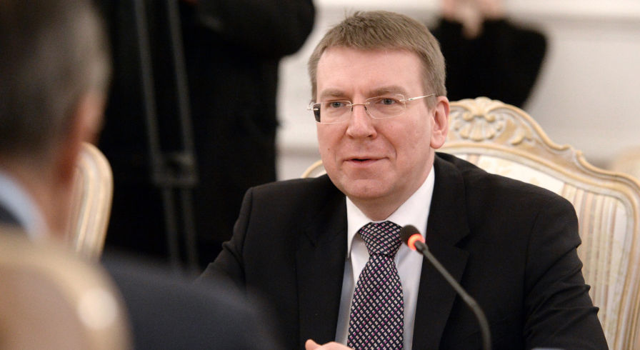 Глава МИД РФ Сергей Лавров провел рабочую встречу с главой МИД Латвии Эдгаром Ринкевичем