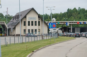 Пункт пропуска Терехово на латвийско-российской границе