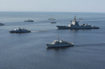 Корабли НАТО в Балтийском море во время учений
