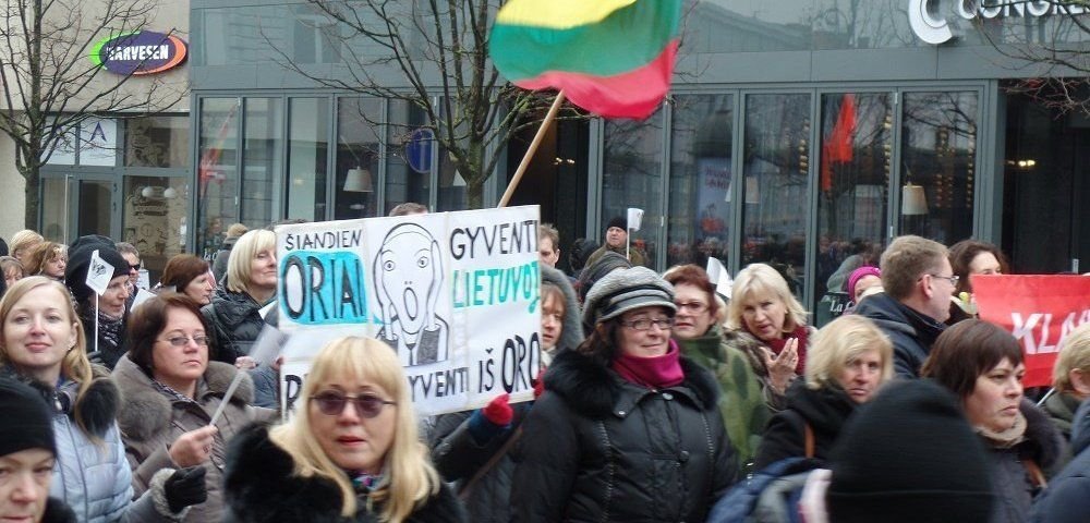 Забастовка педагогов в Литве.