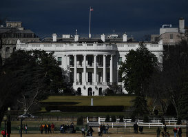 Вид на Белый дом в Вашингтоне