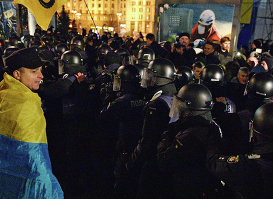 Годовщина начала событий на киевском Майдане.