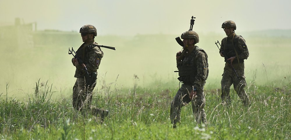 Военные учения солдат ВСУ во Львовской области, Архивное фото